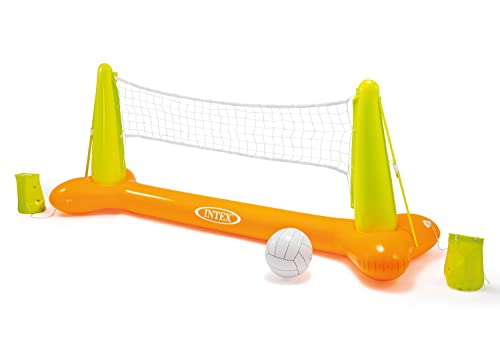 Intex 56508EP Pool Volleybal Game - Aufblasbares Wasserballspiel - Volleyballnetz, Gelb, Orange,...