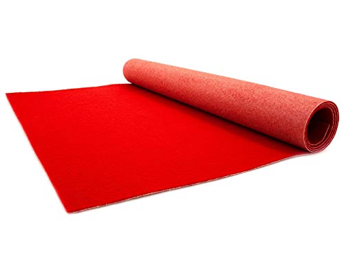 Primaflor - Ideen in Textil Event-Teppich Hochzeits-Läufer Podium - Rot, 1,00m x 3,00m, Schwer...