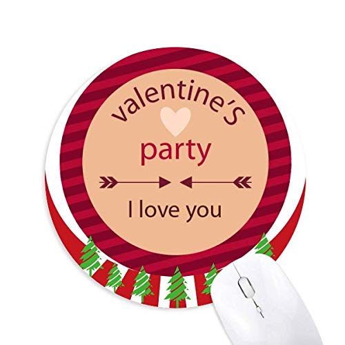 Valentinstag Party I Love You Arrows Heart Round Rubber Mouse Pad Weihnachtsdekoration