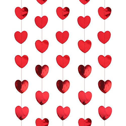 Oblique Unique® Herz Girlande Deckenhänger Banner mit Herzen Deko für JGA Junggesellinnenabschied...