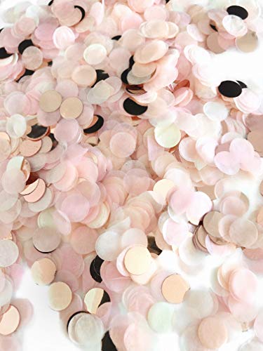Konfetti rosegold mehrfarbig, 1cm rund, 30g, 1500 Stück – elegante und moderne Partydeko –...