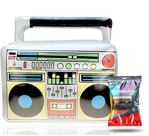 TK Gruppe Timo Klingler Aufblasbarer Retro Ghettoblaster ca 45 x 42 cm Hip Hop Radio Walkman 80er...